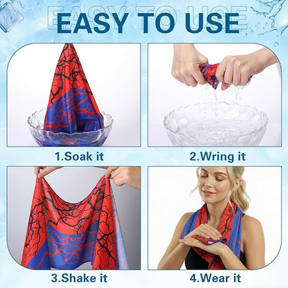 12 Pcs Cooling Towels 40"x12" Soft Breathable Chilly Microfiber Towel for Neck and Face Ice Towel Sweat Rag for Yoga Running Sport Gym Workout Camping Fitness Party Favors Team Gift
