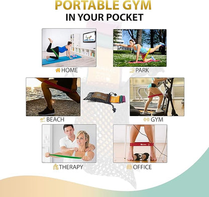 Fittest Pro by Limm Resistance Bands for Legs and Butt, Fabric Exercise Loop Bands Yoga, Pilates, Rehab, Fitness and Home Workout, Strength Bands for Booty