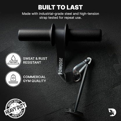 DMoose Fitness Forearm Strengthener & Wrist Roller - 2 in 1 Arm Exerciser with Non-Slip Premium Grip, Durable Nylon Rope - Helps with Elbow Tendonitis, Wrist Recovery & Strength Training