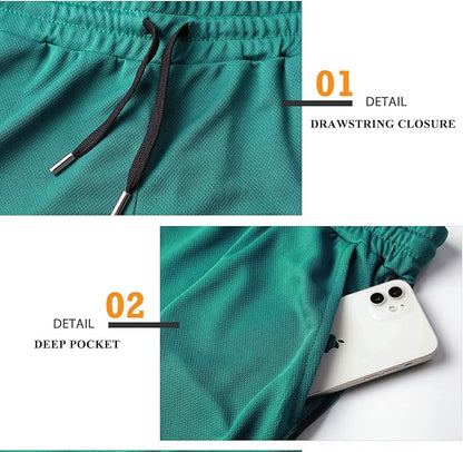 Surenow Mens Running Gym Shorts 3 Inch Breathable Lightweight Athletic Sport Shorts Training Workout Shorts with Pockets