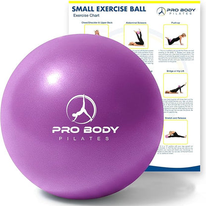ProBody Pilates Small Exercise Ball - 9 Inch Workout Ball for Stability, Barre, Yoga, Core & Physical Therapy