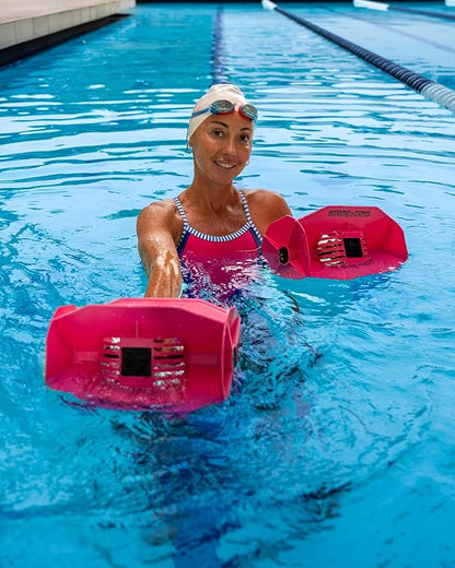 Hydro Tone Functional Aquatic Dumbbells for Pool Exercise Enhance Strength and Resistance Versatile 3D Design Durable Hi-impact Polypropylene Made in the USA Pair