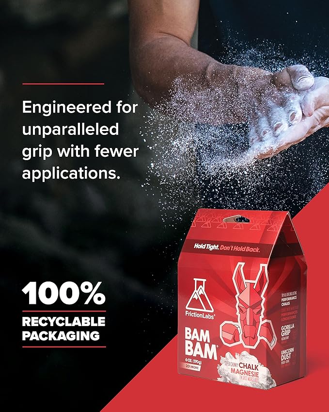 Friction Labs Premium Loose Climbing Chalk - High-Performance Hand Chalk with Superior Grip for Bouldering, Climbing, Weightlifting & More - Long Lasting & Skin Friendly Powdered Chalk