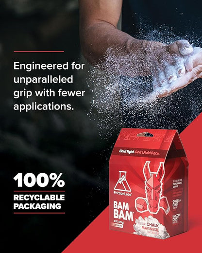 Friction Labs Premium Loose Climbing Chalk - High-Performance Hand Chalk with Superior Grip for Bouldering, Climbing, Weightlifting & More - Long Lasting & Skin Friendly Powdered Chalk