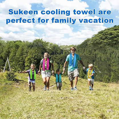 Sukeen Cooling Towels for Neck and Face (40"x12"), Soft Breathable Cooling Towel, Sweat Towel for Gym, Sport, Running, Workout, Camping, Hiking, Fitness, Workout & More Activities