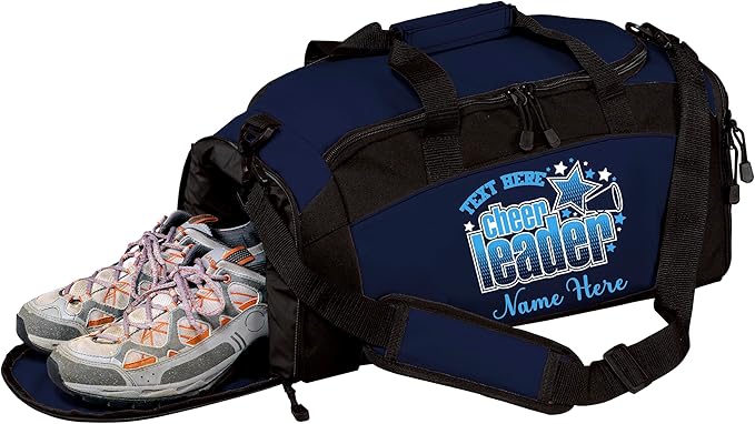 Personalized Cheerleading Duffel Bag with Custom Name – Cheer Team Gym Bag for Girls, Competition Travel Bag, Custom Team Colors & Year