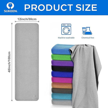 Sukeen Cooling Towel (40"x12"), Ice Towel, Soft Breathable Cooling Towels for Hot Weather, Gym Towels for Sport, Yoga, Running, Workout, Camping, Fitness,Workout & More Activities