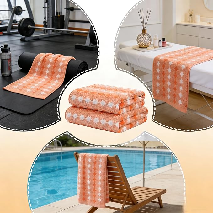 2-Pack Microfiber Bath Towels (27x54 Inches) - Ultra Soft & Quick Dry, 3X Absorbency, Lightweight for Gym, Yoga, Travel & Spa - Perfect for Home, Fitness & Post-Workout