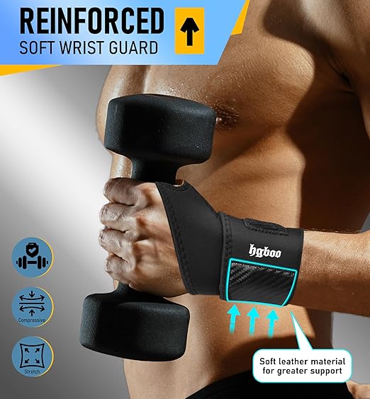 2-Pack Weightlifting Wrist Wraps, Durable Thick Neoprene Wrist Brace Support for Powerlifting, Gym Workouts, Tennis | Pain Relief for Carpal Tunnel, Arthritis, Tendonitis - Adjustable (Black)