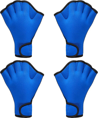 Sumind 2 Pairs Swimming Gloves Aquatic Training Gloves Neoprene Mittens Webbed Fitness Water Aerobics Resistance Training for Women Men Swimming Diving