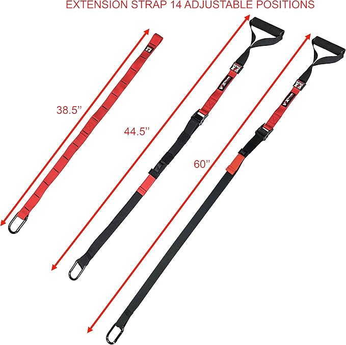Valor Fitness Adjustable Suspension Training Straps – Portable Full-Body Workout Calisthenics EquipmentTrainer for Strength, Pilates, Home Gym, Rehab & Core Exercises with Storage Bag