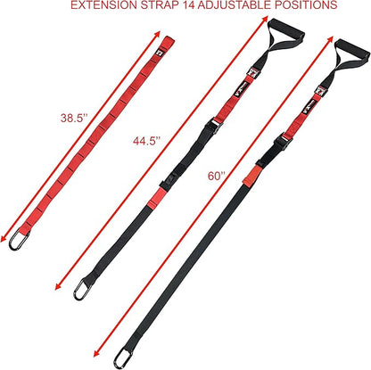 Valor Fitness Adjustable Suspension Training Straps – Portable Full-Body Workout Calisthenics EquipmentTrainer for Strength, Pilates, Home Gym, Rehab & Core Exercises with Storage Bag