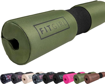 FITGIRL - Squat Pad and Hip Thrust Pad for Leg Day, Barbell Pad Stays in Place Secure, Thick Cushion for Comfortable Squats Lunges Glute Bridges, Olympic Bar and Smith Machine