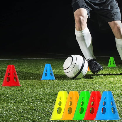 Jucoan 50 Pack 3 Inch Mini Sports Cones, Bright Colored Plastic Soccer Cones Agility Sports Training Cones for Kids Football Basketball Drills Field Markers Roller Skating Indoor Outdoor Games