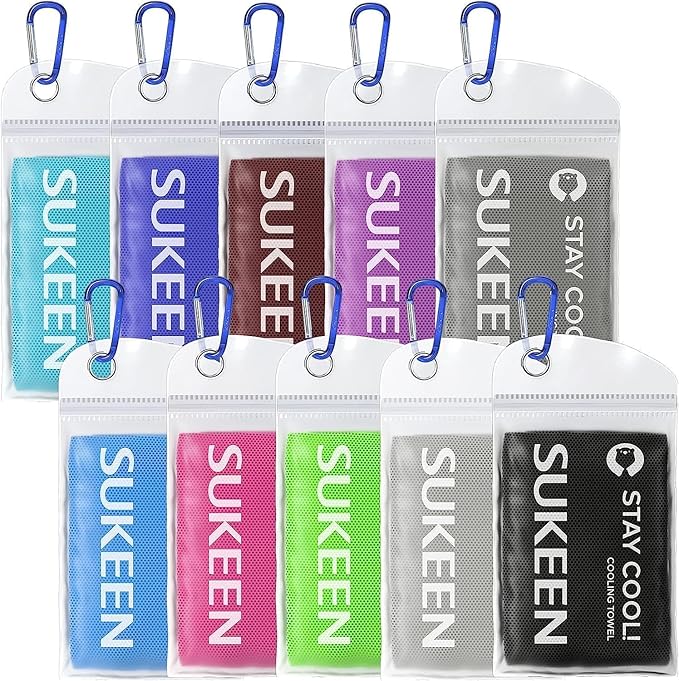 Sukeen Cooling Towel (40"x12"), Soft Breathable Cooling Towels for Neck and Face, Chilly Sweat Towel, Neck Cooling Wraps for Gym, Yoga, Sports, Camping, Hiking