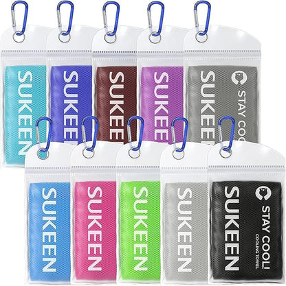 Sukeen Cooling Towel (40"x12"), Soft Breathable Cooling Towels for Neck and Face, Chilly Sweat Towel, Neck Cooling Wraps for Gym, Yoga, Sports, Camping, Hiking