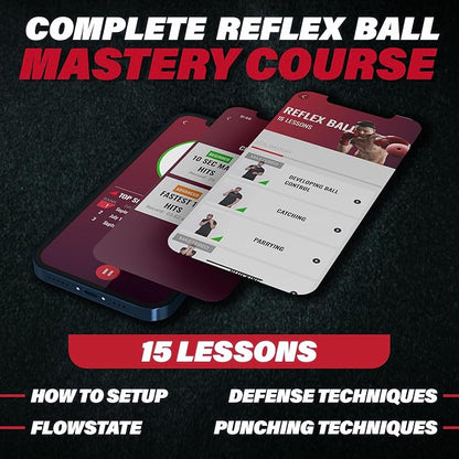 Champs MMA Boxing Reflex Ball with Punch Counter App | Boxing Equipment - Speed, Agility & Reflex Training | Hand Eye Coordination Training |Adjustable Headband| MMA Gear for Adults & Kids (Advanced)