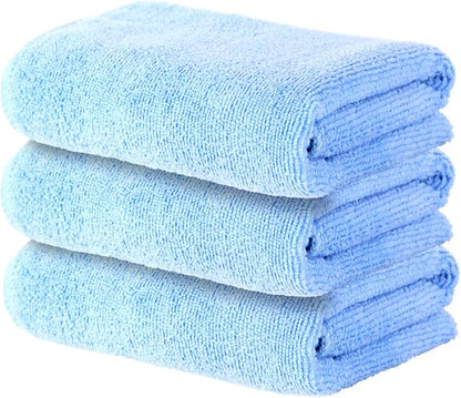 Microfiber Gym Towel Set for Exercise Fitness, Sports, Yoga, Workout Sweat Towels for Gym, Soft and Fast-Drying Towels for Home Gym(Blue, 3 Pack)