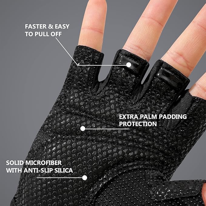 ZEROFIRE Workout Gloves for Women Men - Weight Lifting Gloves with Full Palm Protection & Extra Grip for Women Gym, Weightlifting, Weight Lift, Rowing, Exercise, Sport, Cycling