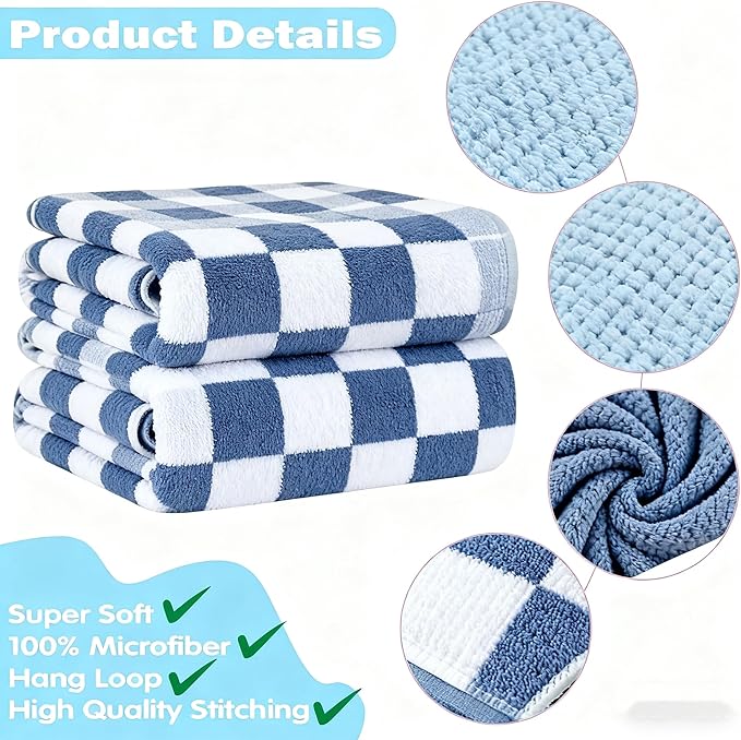 2-Pack Microfiber Bath Towels (27x54 Inches) - Ultra Soft & Quick Dry, 3X Absorbency, Lightweight for Gym, Yoga, Travel & Spa - Perfect for Home, Fitness & Post-Workou