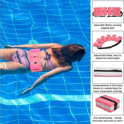 5 Pcs Pool Aquatic Exercise Set Including 2 Lightweight Water Dumbbells, 2 Ankle Swimming Weights, and Swim Belt Water Exercise Equipment for Aquatic Aerobics