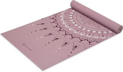 Gaiam Print Yoga Mat, Non Slip Exercise & Fitness Mat for All Types of Yoga, Pilates & Floor Exercises