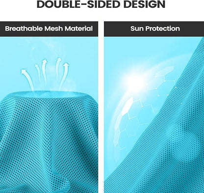 Clothirily Cooling Towels (40"x12"), Breathable Cooling Towels for Neck and Face, Men & Women Workout Towel for Hot Weather, Sweat Towel for Gym Yoga, Camping, Fitness, Running, Traveling, 4 Pack