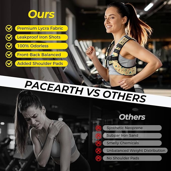 PACEARTH Weighted Vest,6lb/8lb/10lb/12lb/16lb/20lb/25lb/30lb Weight Vest with Reflective Stripe, Body Weight Vests for Women, Men, Weight Loss Workout, Strength Training, Running, Walking, Jogging