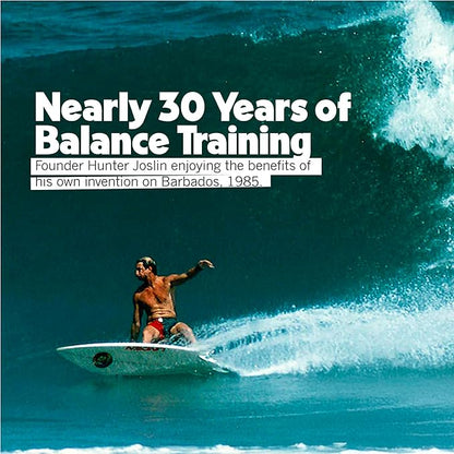 The Original Indo Board - Balance Board Trainer for Core Strength, Stability & Athletic Performance - Surfing, Skateboarding, Snowboarding, Yoga, Physical Therapy & More. Includes Board and Roller.
