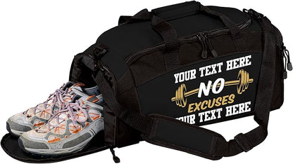 Personalized Weightlifting Duffel Bag – Custom Gym Bag with Name & Logo – Heavy Duty Workout Bag for Men & Women – Lifting, Powerlifting, Bodybuilding Training Gear