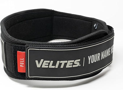 Velites - Weightlifting Lumbar Support Belt - Official of the Royal Spanish Weightlifting Federation - Extra-adherent Velcro - For Deadlifts, Squats, Snatches and Cleans