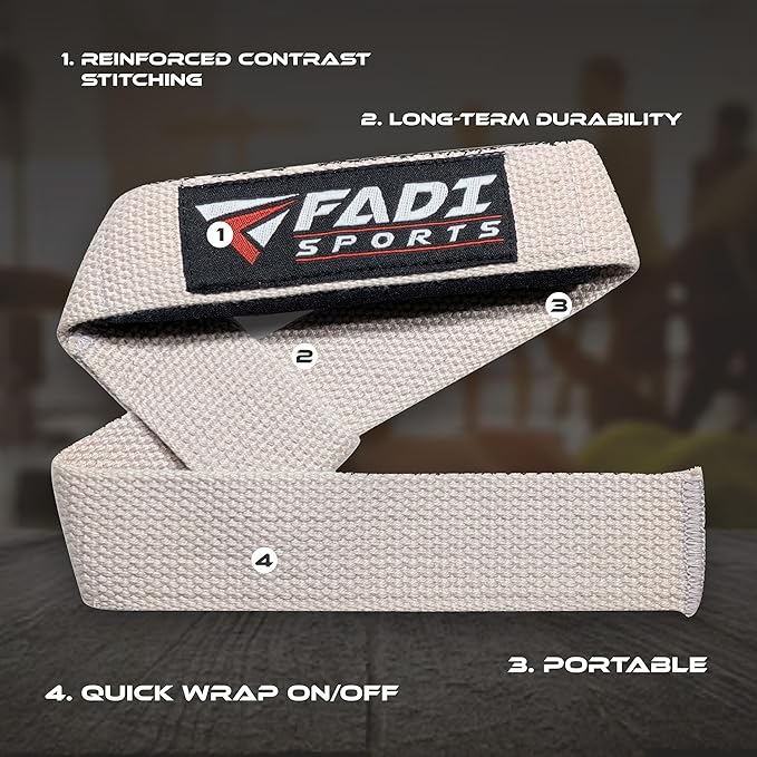 Lifting Wrist Straps for Weightlifting, Bodybuilding, Powerlifting & Deadlifts – 24 Inch Cotton Straps with Padded Neoprene for Strength Training & Grip Support