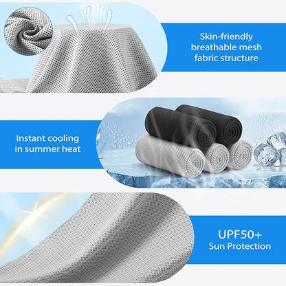 Cooling Towels - 5 Pack Gym Towels, Gym Towels for Working Out, Yoga Towel, Quick Dry Towel for Running, Camping, Fitness & More Activities