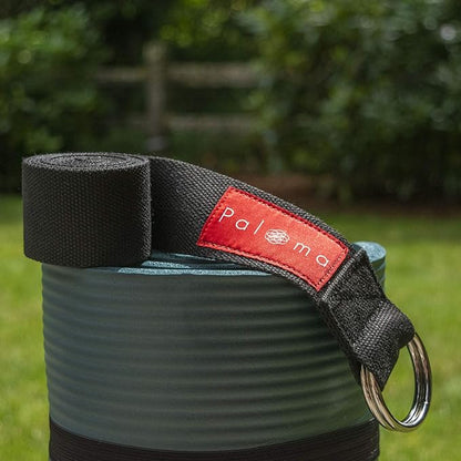Paloma Yoga Strap for Stretching - Wide Adjustable Cotton Strap with Durable O-Ring Buckle - Available in Standard Sizes 6 ft, 8 ft & 10 ft