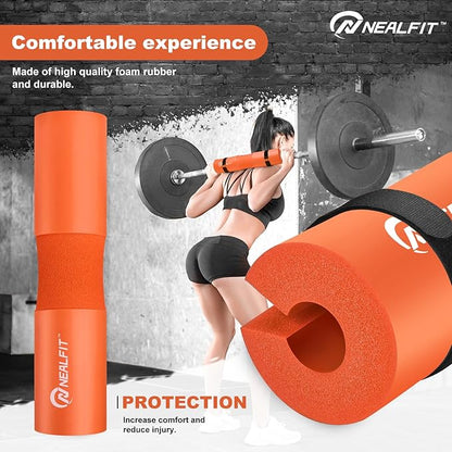Barbell Pad Squat Pad for Squats—Squat Bar Pad—Great for Weightlifting,Lunges and Hip Thrusts—Foam Sponge Pad—Fit Standard and Olympic Bars Perfectly