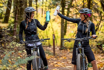 HYDRO CELL Stainless Steel Sport Water Bottle with Straw - Keeps Drinks Cold & Hot via a Leak Proof Metal Triple Insulated Vacuum Flask for All Sports and Outdoors Activities (Teal 24oz)