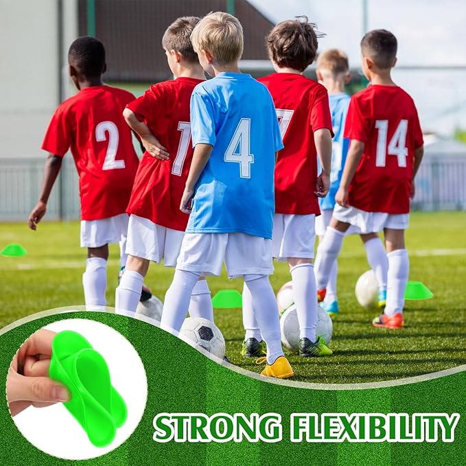 Hanaive 100 Pieces Mini Soccer Cones for Sport Drills 5 Inch Agility Disc Cones with Accessories for Kids Football Training