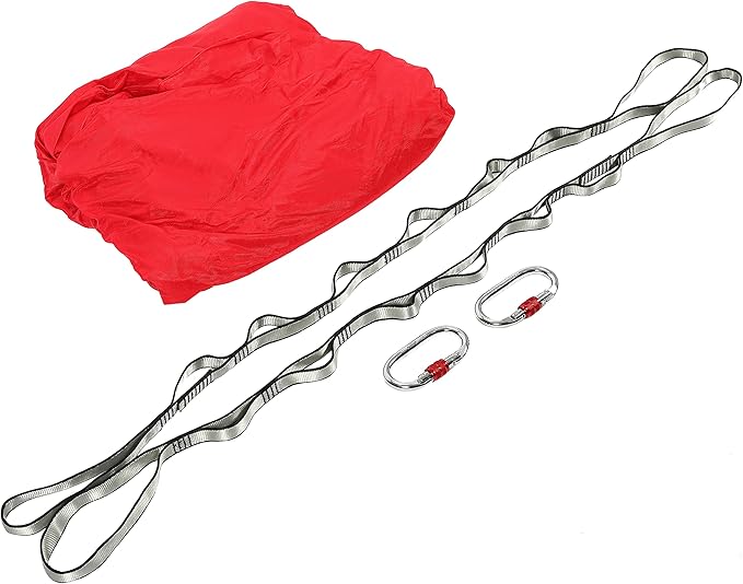 HECASA 6M Yoga Swing Silk Fabric Aerial Yoga Hammock Hanging Swing Kit w/Daisy Chain O-Ring Sling Inversion Workout Equipment Home Gym Set Indoor & Outdoor Red 6.56 Yards