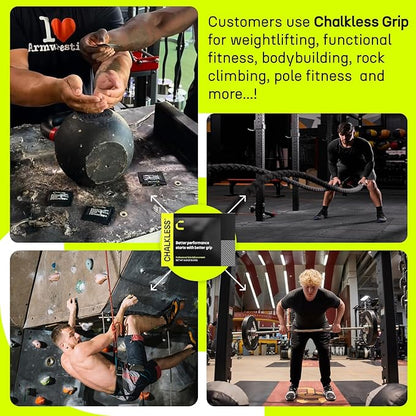Chalkless Grip Enhancer - Premium Liquid Chalk Alternative & Less Mess Hand Chalk for Weightlifting, Powerlifting, Yoga, Gaming, Climbing, and More, Non-Toxic Long-Lasting & Reliable
