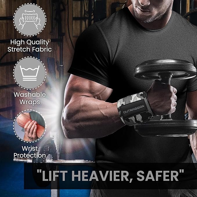 18" OG-Grade Wrist Wraps for Weightlifting – Heavy Duty Wrist Support with Thumb Loop & Lockdown Strap – Wrist Straps for Powerlifting, Bench Press & Gym Training