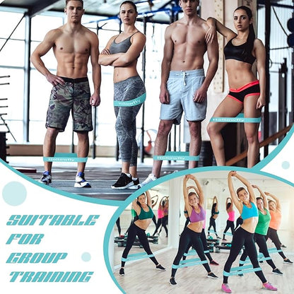 30 Pcs Latex Resistance Loop Exercise Bands for Booty Workout Stretch Exercise Band Non Slip for Legs Squat Resistance Loop Women Men Starter Butt Hip Thigh Fitness