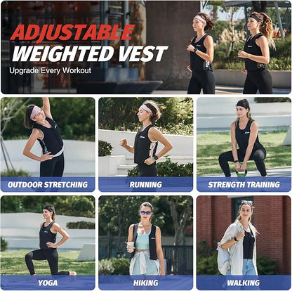 ZELUS Weighted Vest, 10&15lb. Z-Fit Weight Vest for Women Men with Adjustable Soft Iron Weights, Unisex Training Vest for Walking Strength Training, Workout Vest with Pockets Reflective Strip (Black, M/L)