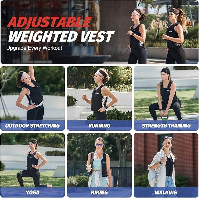 ZELUS Weighted Vest, 10&15lb. Z-Fit Weight Vest for Women Men with Adjustable Soft Iron Weights, Unisex Training Vest for Walking Strength Training, Workout Vest with Pockets Reflective Strip (Black, M/L)