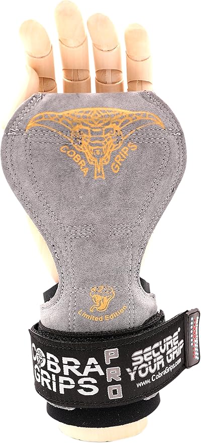 Cobra Grips PRO Weight Lifting Gloves Heavy Duty Straps Alternative with Power Lifting Hooks Padded Wrist Support for Deadlifts & Bodybuilding
