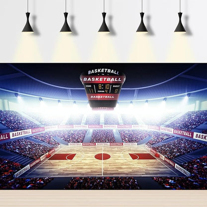 Basketball Stadium Backdrop Basketball Stage Arena Photography Background Sports Basketball Fans Party Backdrop Decors Basketball Stadium Arena Match Games Background Decorations Props 20x10ft
