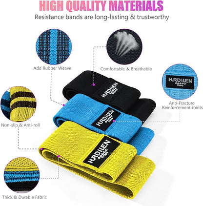 Resistance Bands for Working Out, Exercise Workout Bands for Women & Men, 3 Levels Elastic Stretch Bands for Exercise with Carry Bag for Physical Therapy, Home Fitness, Strength Training, Yoga