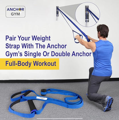 Anchor Gym Body Weight Resistance Straps - Adjustable Body Weight Training Straps, Stretching & Full-Body Training - Exercise Straps with Handles for Home Gym Workouts