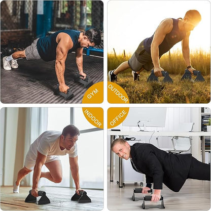 Kipika Push Up Bars, Pushup Stands, Anti-Slip Soft Plastic Push Up Handles, Bottom Anti-Slip Pad, Strength Training Equipment, Perfect for Floor Workout Exercise