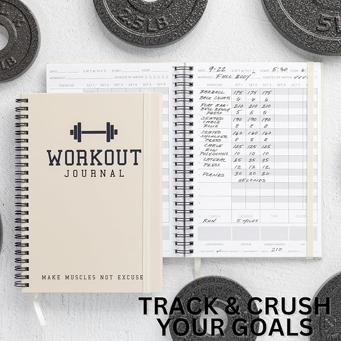 The Ultimate Fitness Journal for Tracking and Crushing Your Gym Goals - Detailed Workout Planner & Log Book For Men and Women - Great Gym Accessories With Calendar, Nutrition & Progress Tracker