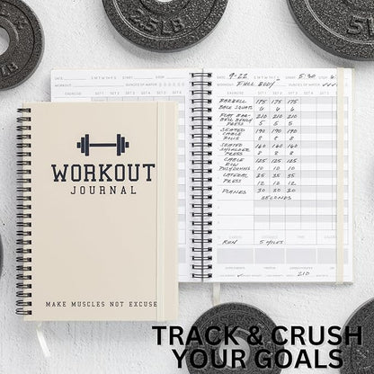 The Ultimate Fitness Journal for Tracking and Crushing Your Gym Goals - Detailed Workout Planner & Log Book For Men and Women - Great Gym Accessories With Calendar, Nutrition & Progress Tracker